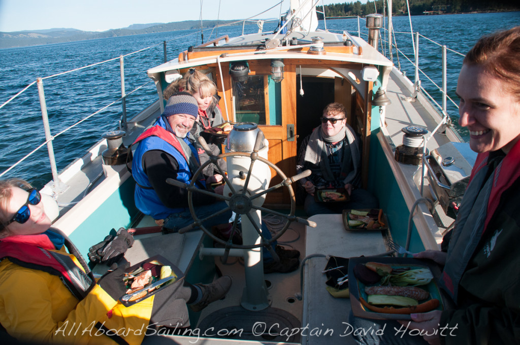 BBQ salmon supper in Speiden Channel