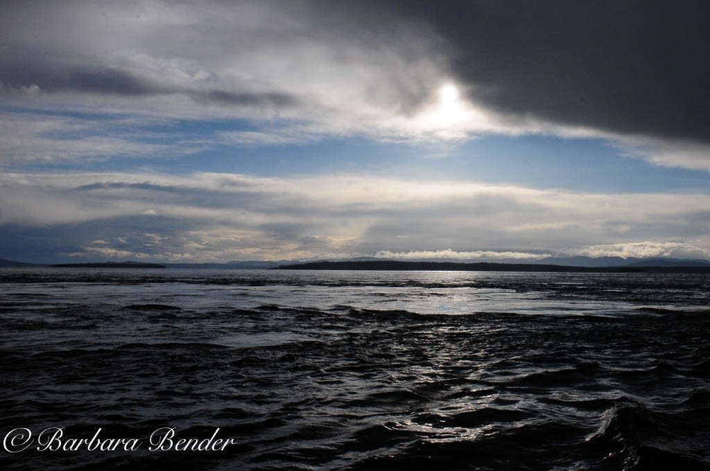 Haro Strait after hail storm