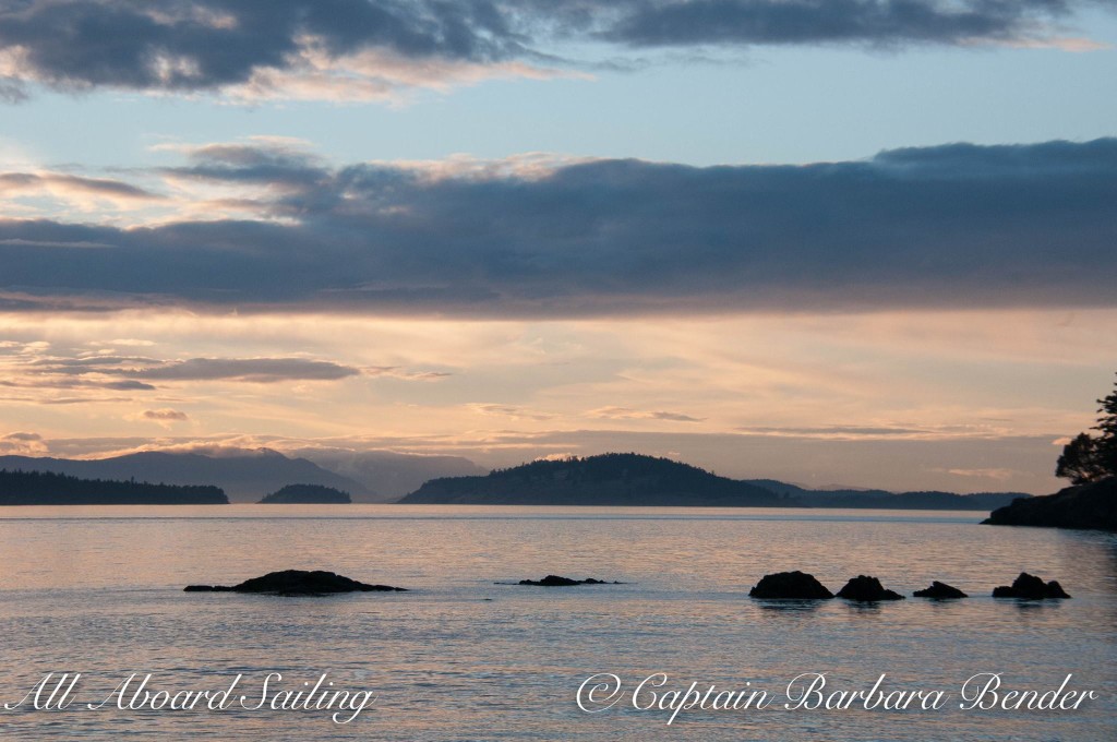 September sunset in the San Juan Islands 