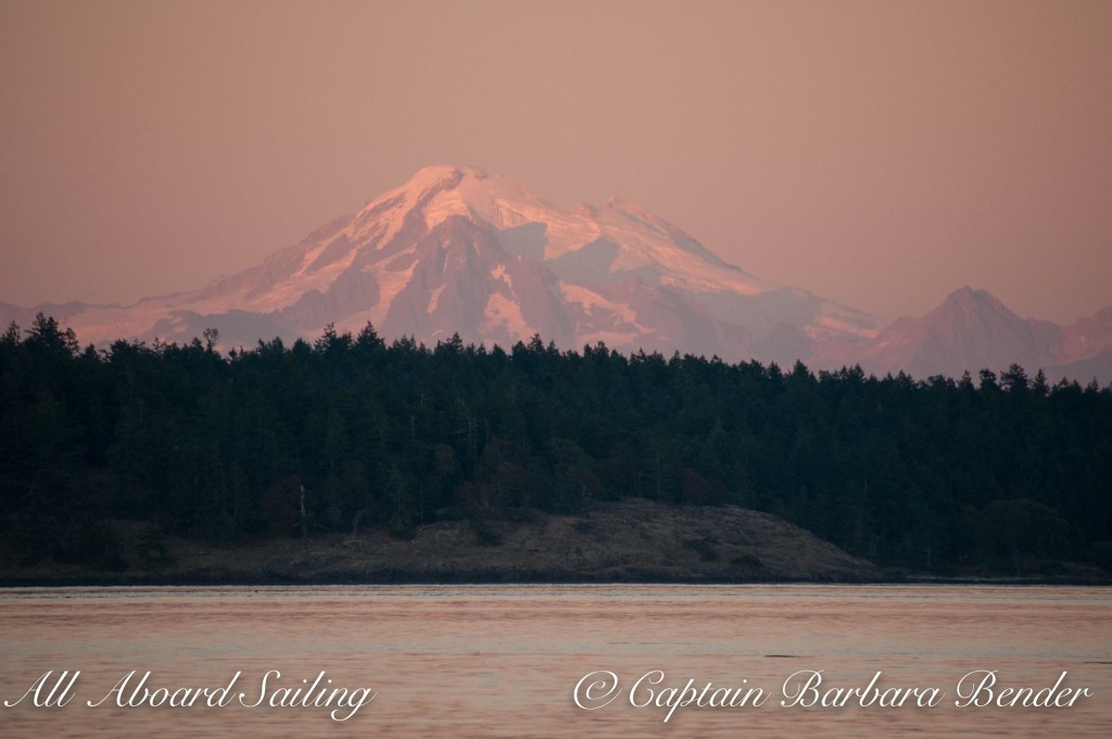 Mount Baker in the sunset light