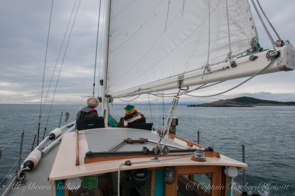 Sailing towards Whale Rocks