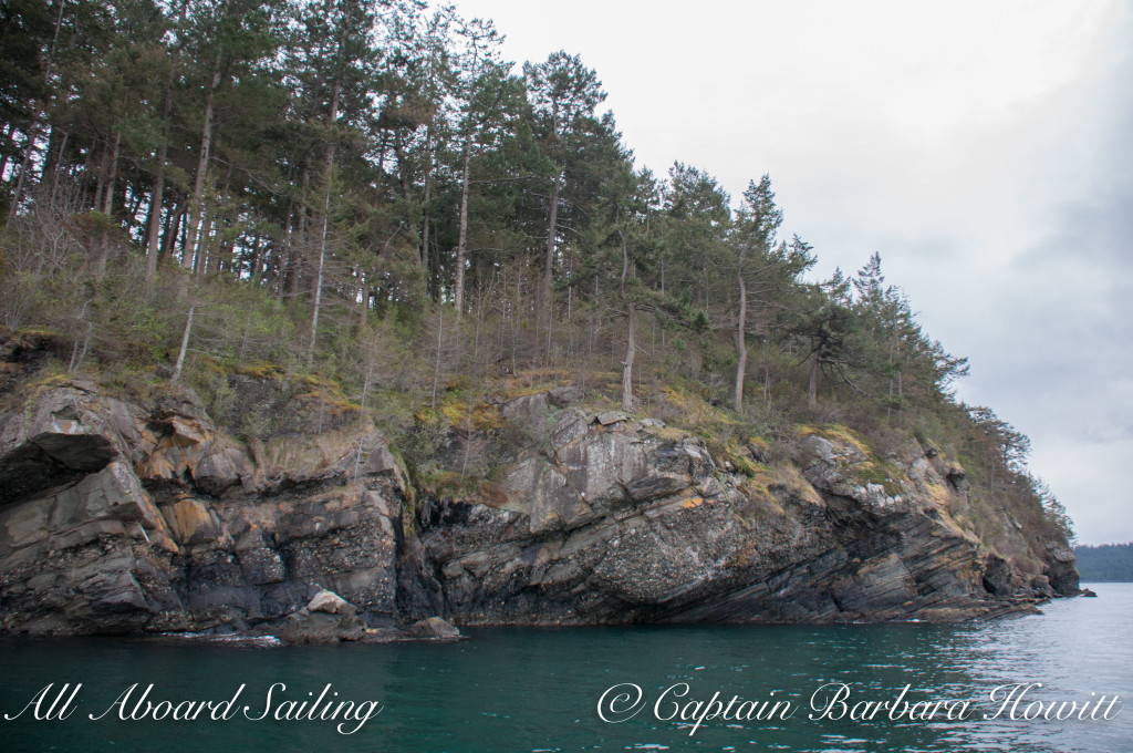 In the lee of Flattop Island