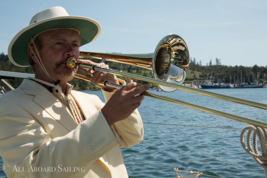 David Howitt playing the tomboneDavid Howitt playing the tombone