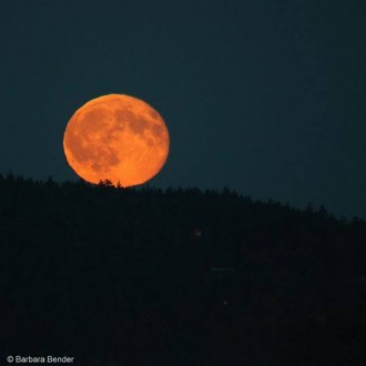 Sunset Full Moon rise – with Air Force One!