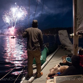 Fireworks in Friday Harbor and Lopez