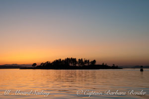 Sunset over Yellow Island