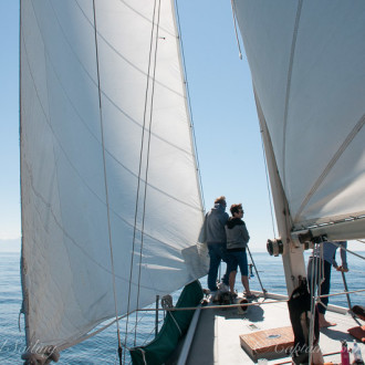 Sailing South of Lopez island