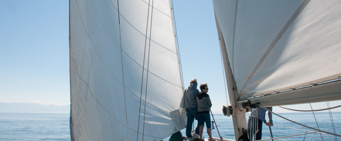 Sailing South of Lopez island