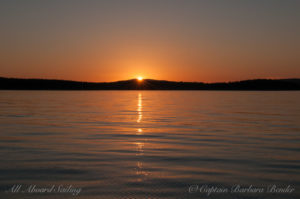 Sunset sailing San Juan islands