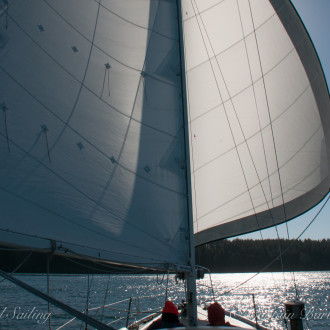 Sailing with a new roller furled Genoa