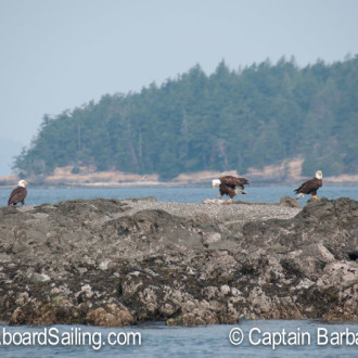 Sailing around north end of San Juan Islands