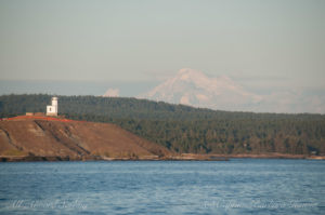 Cattle Point Lighthouse and Mt Baker