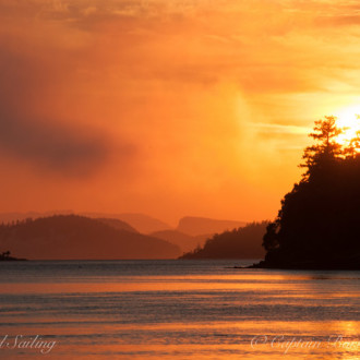 San Juan Islands Sailing on midsummers eve