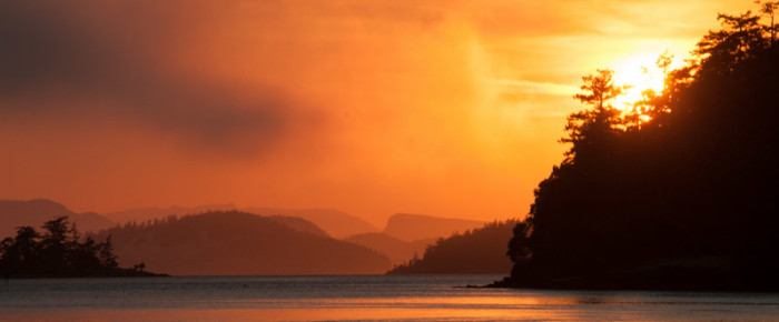 San Juan Islands Sailing on midsummers eve