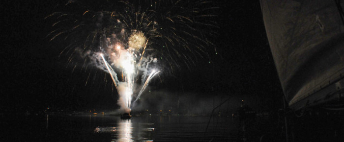 4Th July with Transient Orca family T37As and Port of Friday Harbor Fireworks