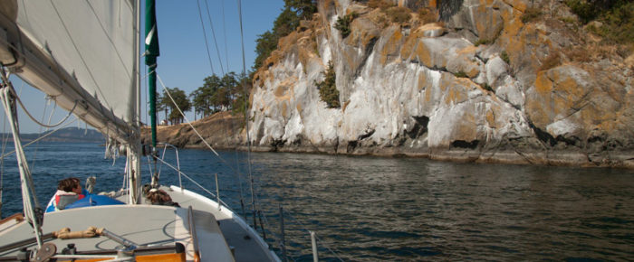 Sailing around Stuart Island