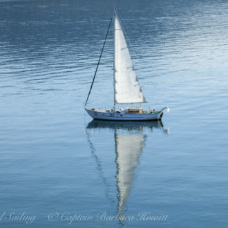 Viewing the San Juan Islands from a sailboat