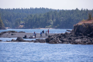 Going ashore at Yellow Island