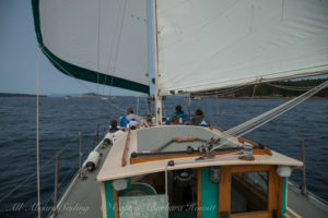 Sailing Wing on wing in San Juan Channel