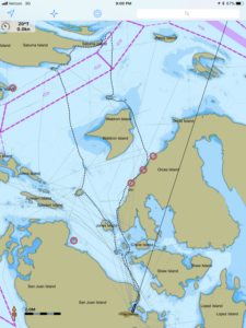 All Aboard Sailing Route Map 8/7/18