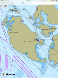 All Aboard Sailing Route Map 8-12-18
