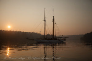 Schooner at anchor