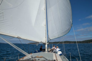 Downwind sailing in San Juan Channel