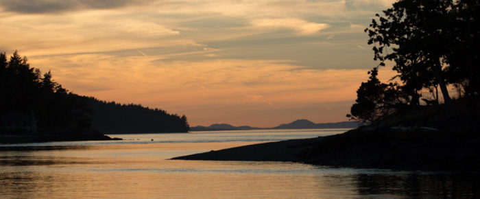 Sunset sailing in the San Juan Islands
