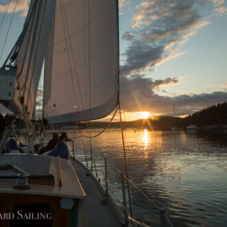 Sunset sail to Upright Head