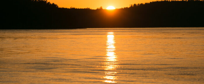 An evening sunset short sail