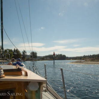 Short sail venturing into Fishermans Harbor