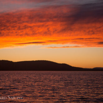 Beautiful sunset sail