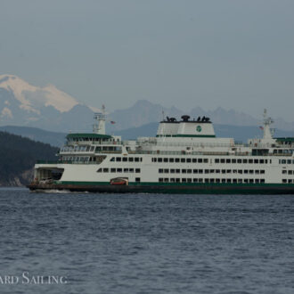 Sailing along Lummi Island