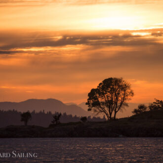 Beautiful sunset sail