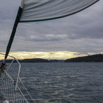 February short sail in some strong winds
