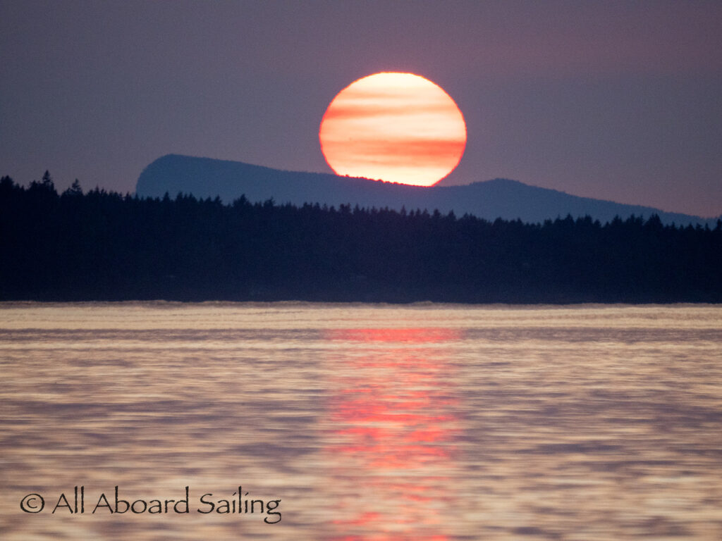 Sunset sail in the San Juan Islands 