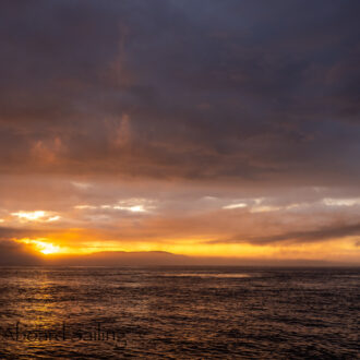 Sunset sail after rain showers