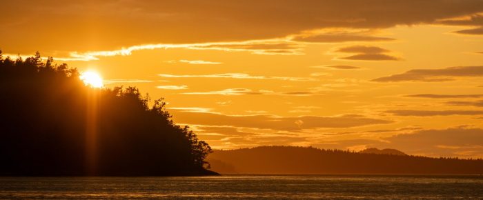 Sunset sail around Blakely and Shaw Islands